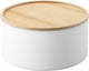 Caja de almacenamiento Yamazaki con tapa - alto - rin - blanco