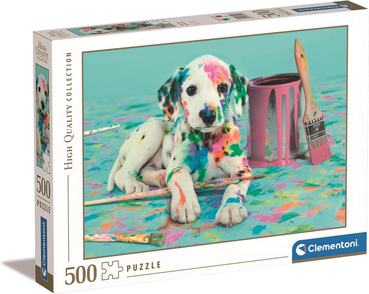 Clementoni - puzzle - 500 pezzi - il divertente dalmata - puzzle per adulti