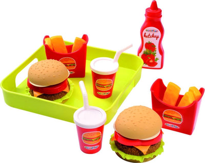 Ecoffier 100% chef hamburger ambientati sul vassoio