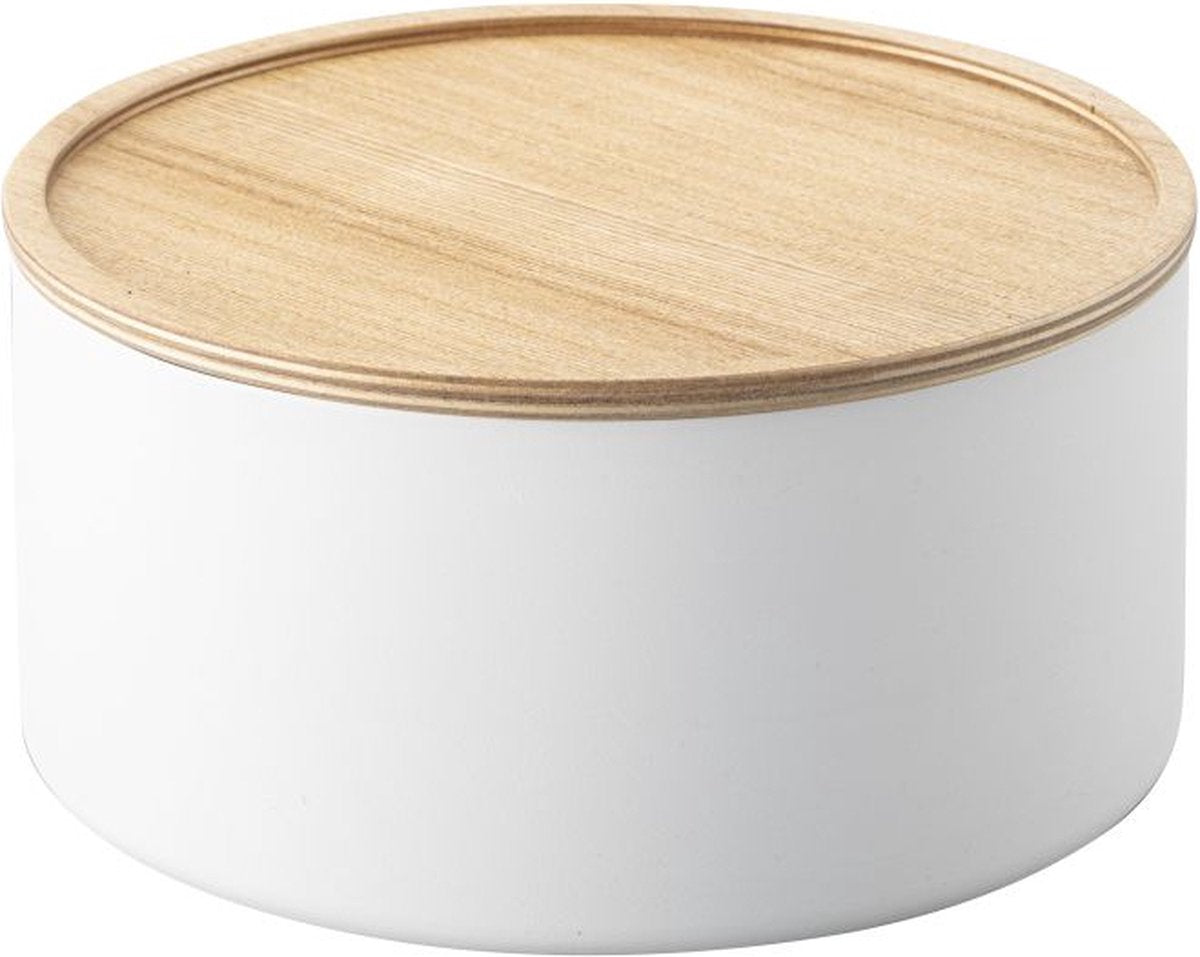 Yamazaki storage box with lid - high - rin - white