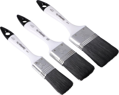 Set pennelli Copenhagen pro - spazzola piatta universale - misura 12-14-16 - pelo sintetico - 3 pezzi - manico interamente in plastica - 23.900.06