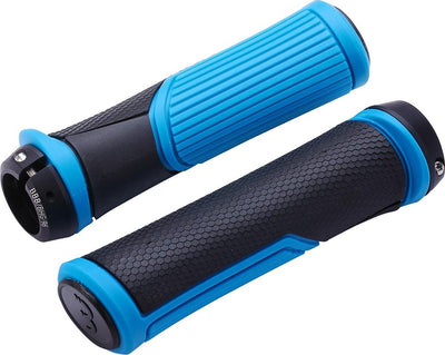 Bbb cycling ergonomic handles bicycle cobra - ergonomic bicycle handles with maximum comfort - length 142 mm - per pair - black blue - bhg-96
