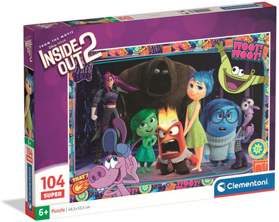 Clementoni - puzzle per bambini - 104 pezzi - tema inside out - puzzle da 6 anni