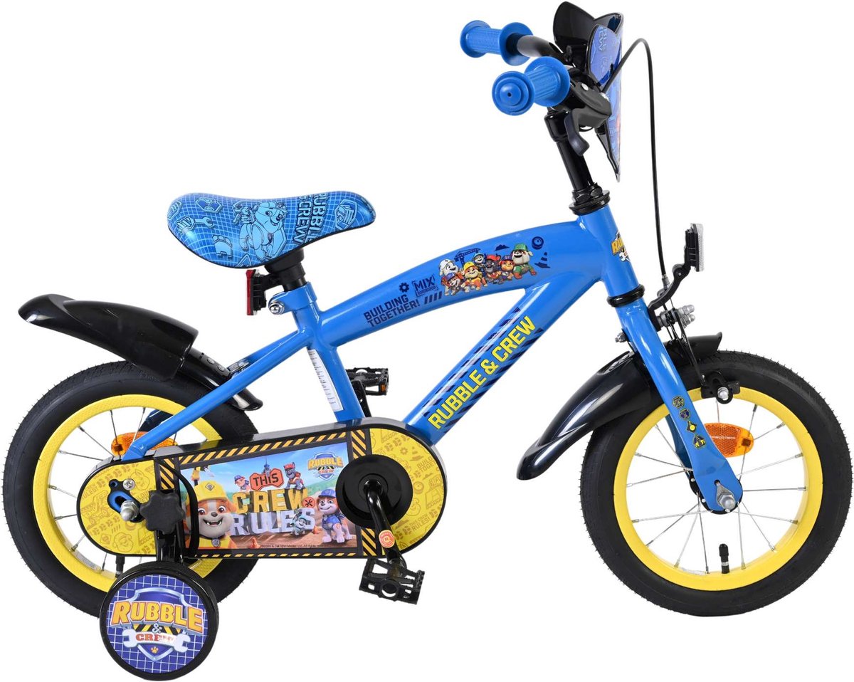 Rubble Crew - Bicicleta para niños - Chicos - 12 pulgadas - Azul