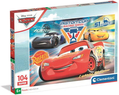 Clementoni - puzzle per bambini - 104 pezzi - supercars 2025 - puzzle da 6 anni
