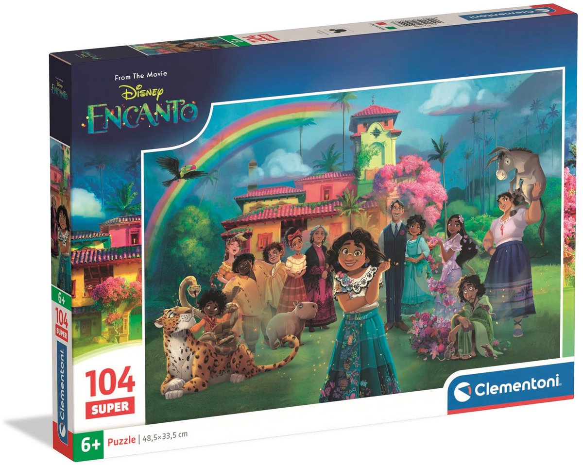 Clementoni - puzzle infantil - 104 piezas - Disney encanto - colores alegres - a partir de 6 años