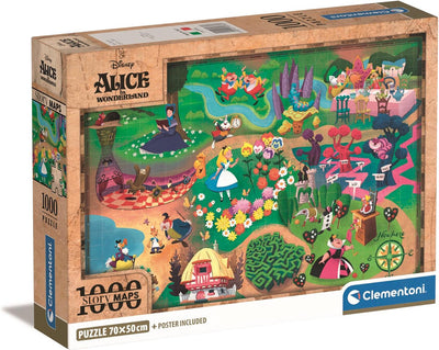 Puzzle Clementoni Disney Alice nel Paese delle Meraviglie - 1000 pezzi - 70x50 cm - per adulti e bambini dai 14 anni