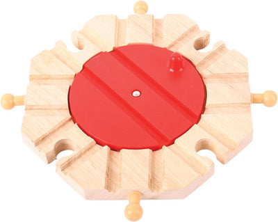 Rieles de madera Bigjigs - plato giratorio de 8 direcciones