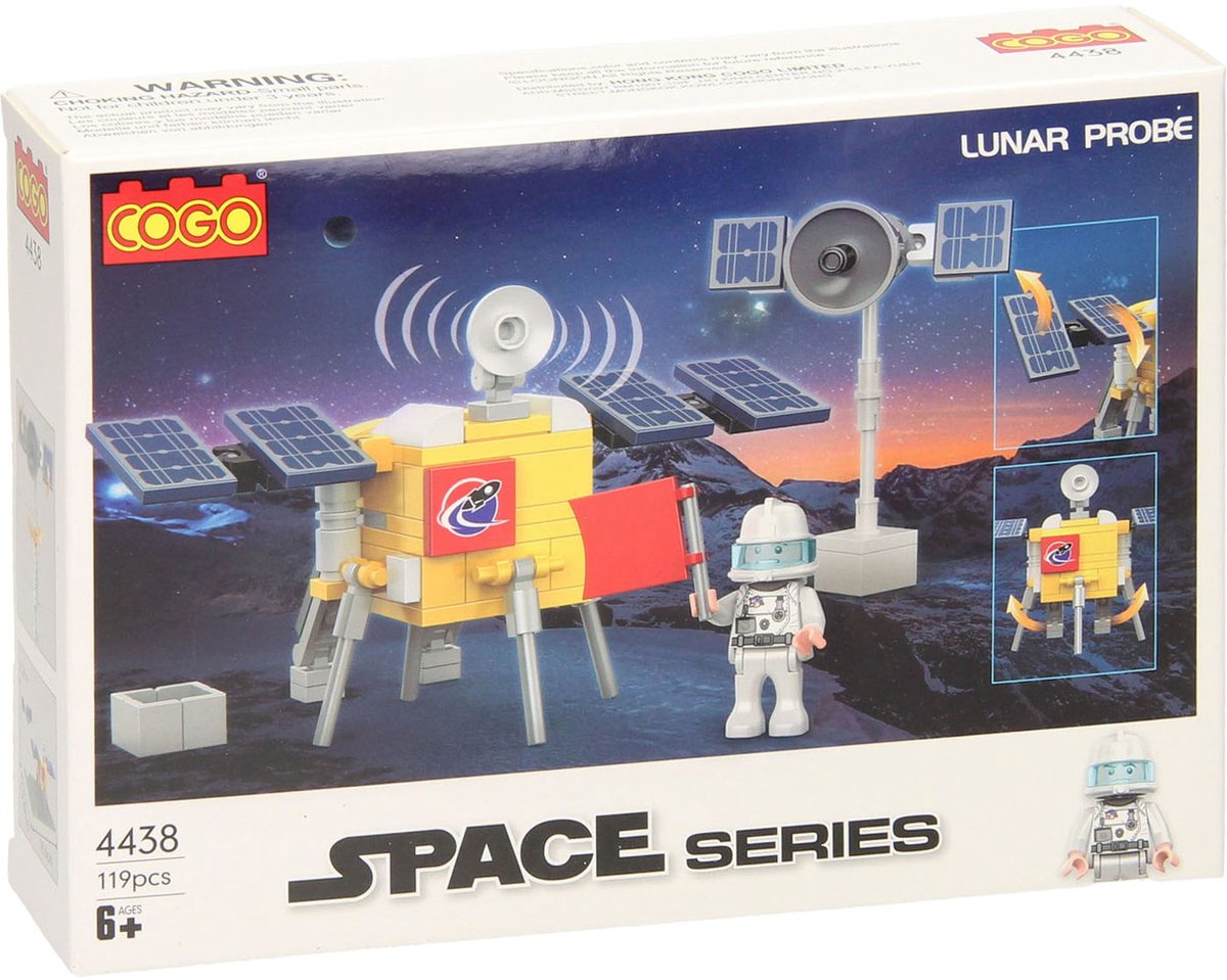 Set de construcción de misión lunar, 117 piezas