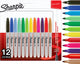 Pennarelli permanenti Sharpie | bel punto | vari colori | 12 pezzi