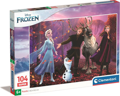 Clementoni - puzzle - 104 pezzi - Frozen Disney - puzzle per bambini - dai 6 anni