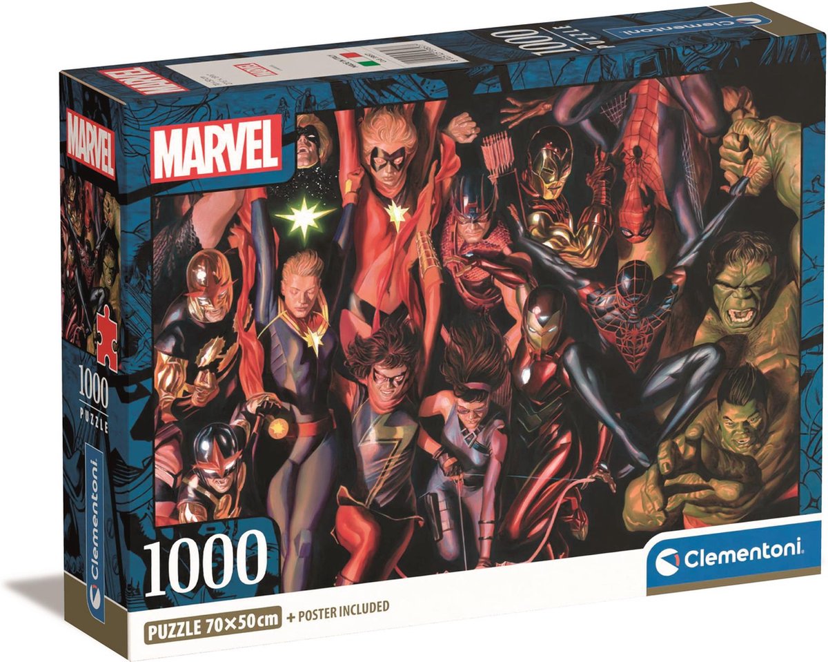 Clementoni - rompecabezas - 1000 piezas - maravilla - con póster
