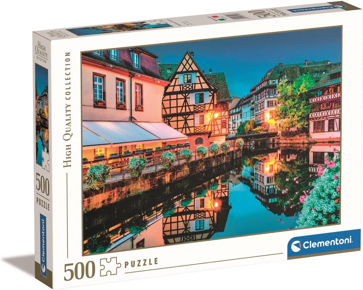 Clementoni - puzzel - 500 stukjes - strasbourg oude stad - puzzel voor volwassenen