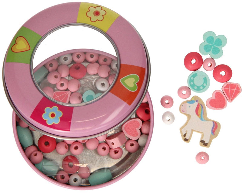 juego de cuentas de madera unicornio