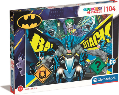 Clementoni - puzzle per bambini - 104 pezzi - batman 2023 - puzzle da 6 anni