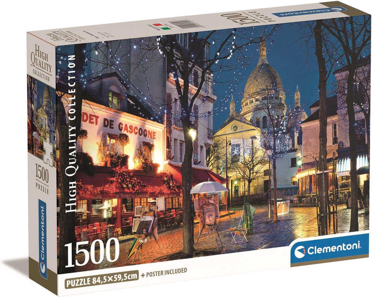 Clementoni - rompecabezas - 1500 piezas - paris montmartre - rompecabezas para adultos