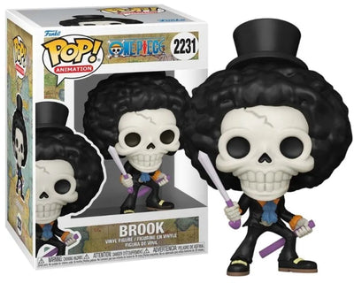Funko one piece brook figura de vinilo 2231 unisex pop! - neutro - estándar