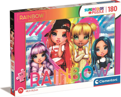 Clementoni - puzzle - 180 pezzi - arcobaleno alto - puzzle per bambini - da 7 anni