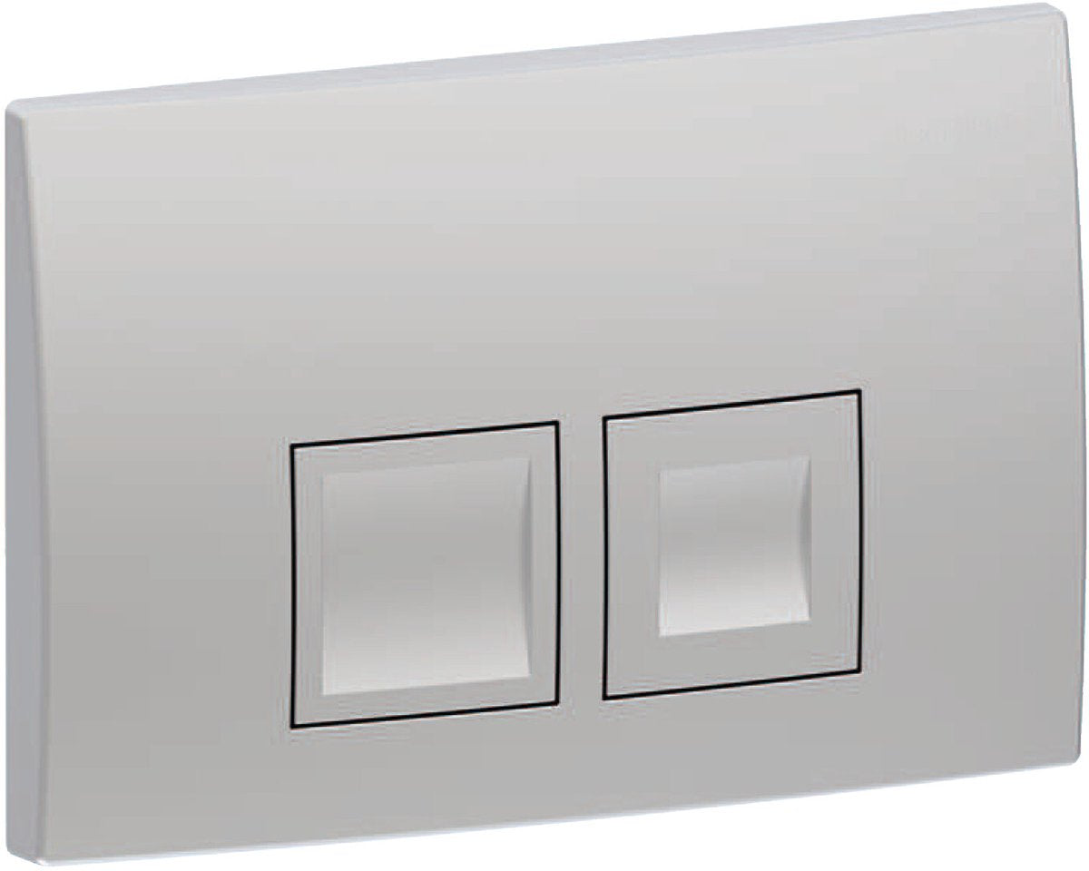 Placca Geberit delta25 - 2 pulsanti a filo - pulsanti rettangolari - cromo opaco