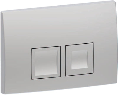 Geberit delta25 bedieningsplaat - 2-toets spoeling - rechthoekige knoppen - mat chroom