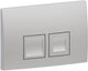 Placca Geberit delta25 - 2 pulsanti a filo - pulsanti rettangolari - cromo opaco