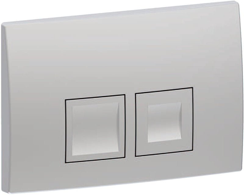Placa de control Geberit delta25 - 2 botones empotrados - botones rectangulares - cromo mate