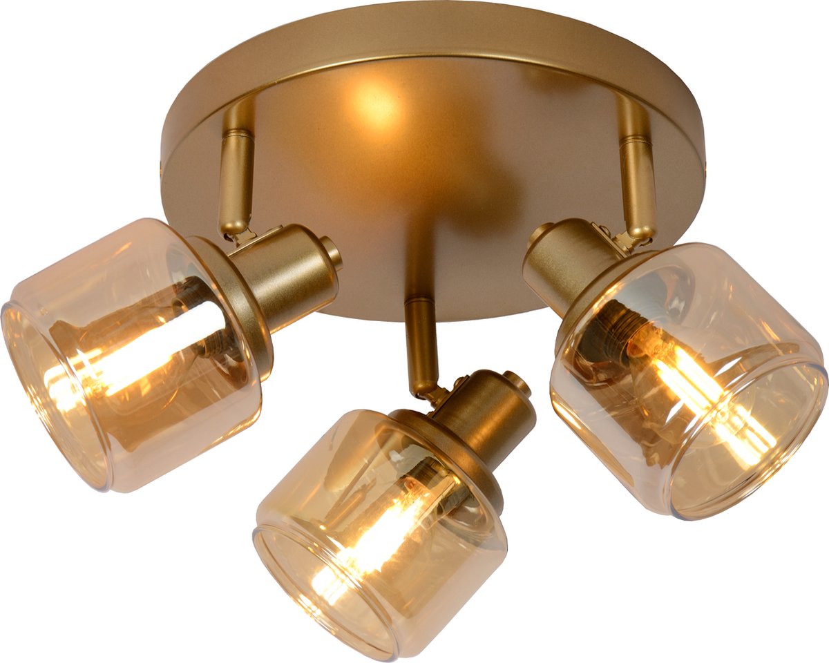 Lucide bjorn - plafondspot (plafondlamp) - ø 38 cm - 3xe14 - mat goud messing