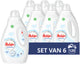 Robijn - detersivo liquido - bianco radioso - 6 flaconi - 120 lavaggi - confezione risparmio