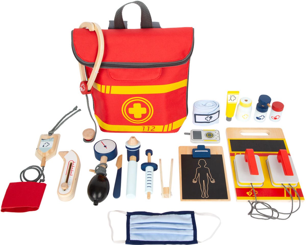 Mochila de médicos de primeros auxilios de pie pequeño