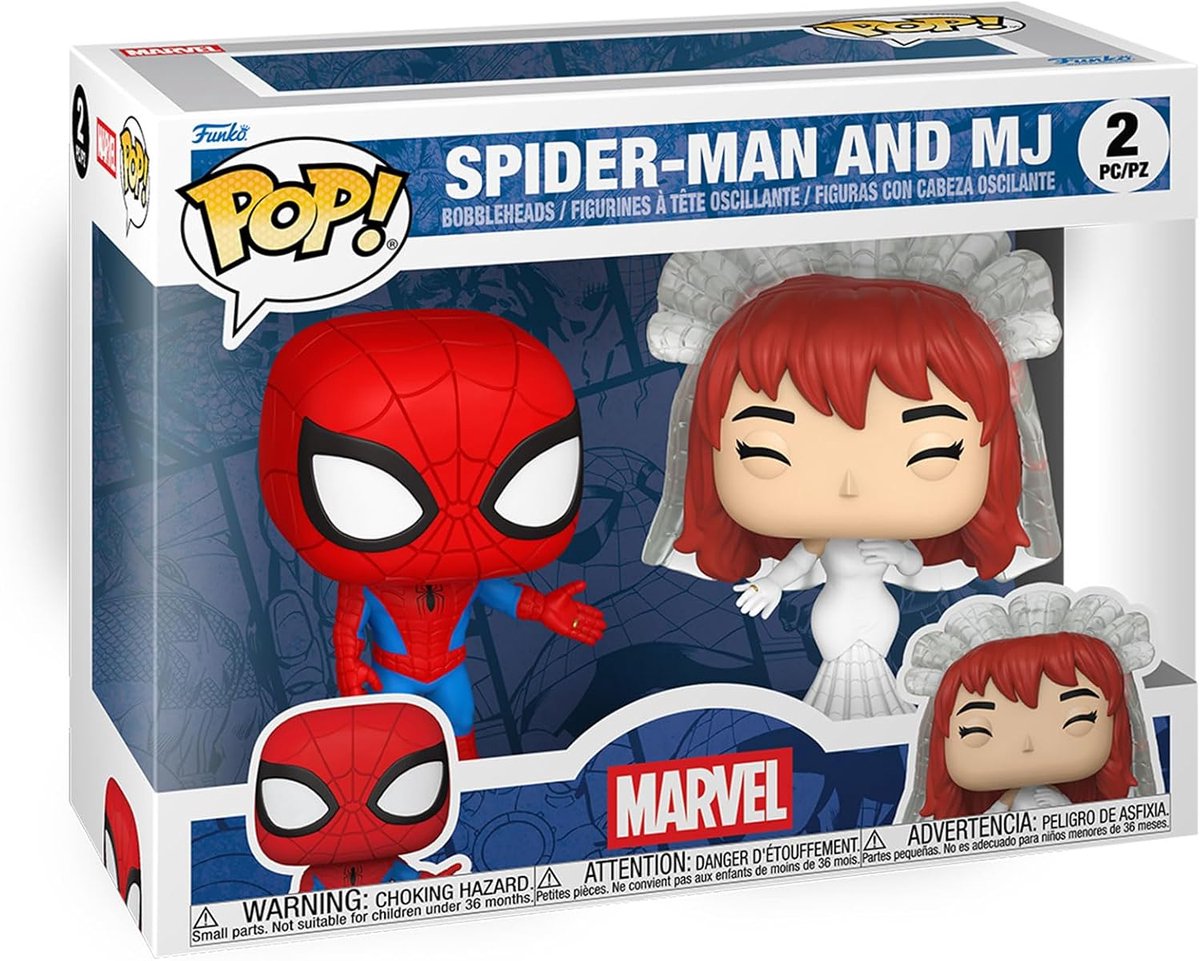 Funko pop marvel: spider-man and mj - (2 pack) pop