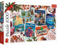 Puzzle Trefl 1000 pezzi - Ricordi invernali paesaggio invernale.