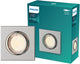 Philips led philips peridot inbouwspot - gu10 fitting - nikkel - vierkant - richtbare spot