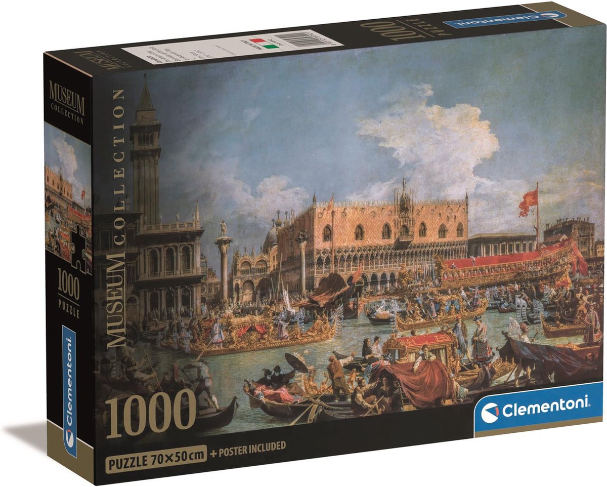 Clementoni - rompecabezas - 1000 piezas - museo canaletto - rompecabezas para adultos - colección de arte
