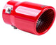 Silenciador final de escape Amio pieza decorativa pieza de acoplamiento de acero inoxidable 63mm rojo