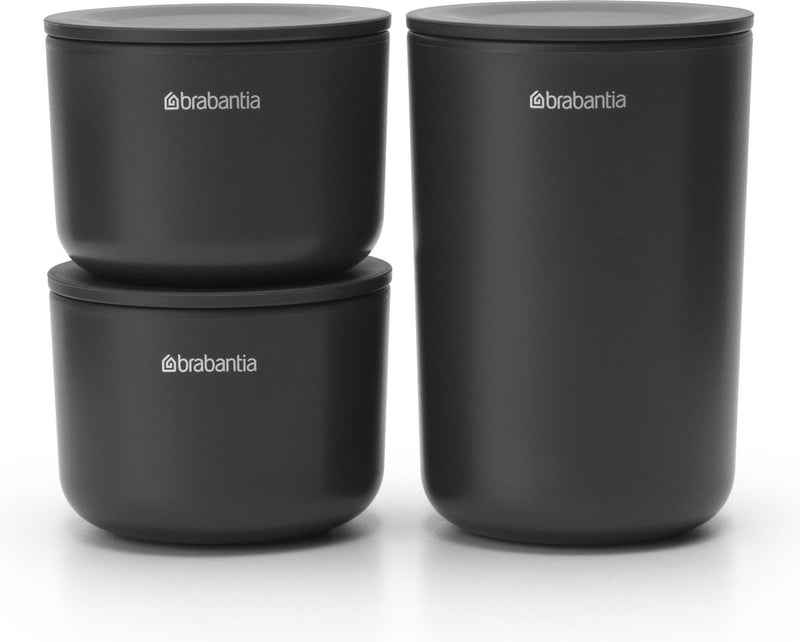Brabantia set barattoli Renew - 3 pezzi - grigio scuro