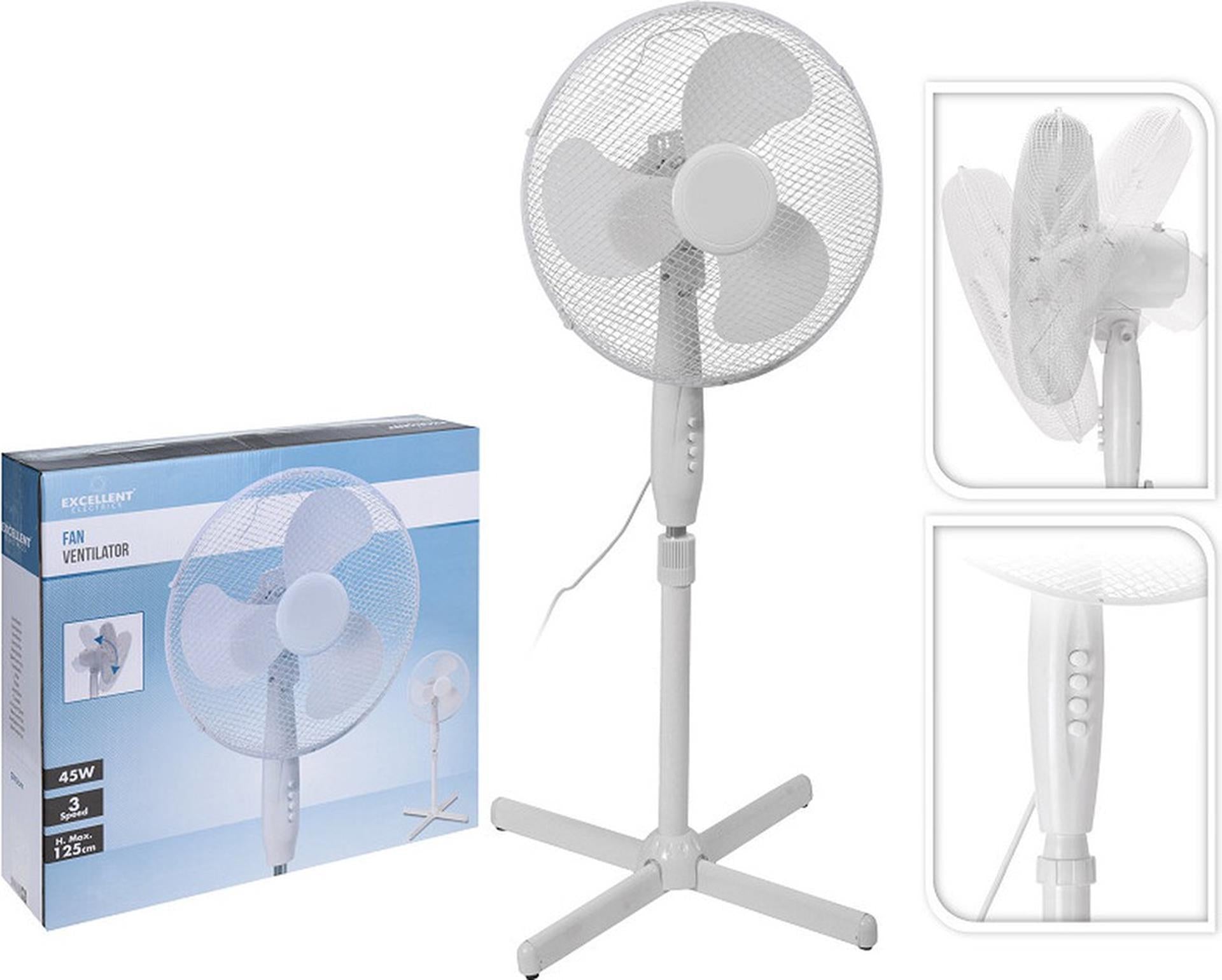 Excelente ventilador eléctrico de pie de 40 cm de diámetro.