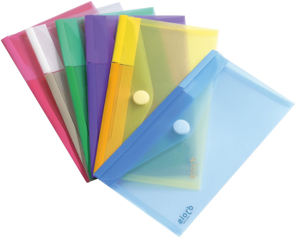 Carpeta para documentos Tarifold color colección para tamaño cheque (250 x 135 mm) paquete de 6 piezas