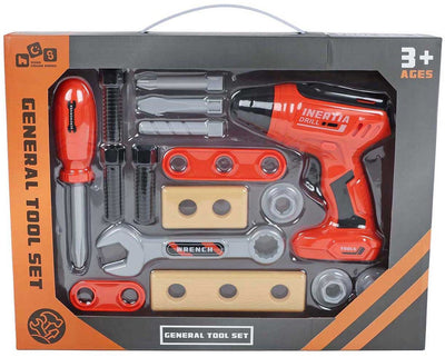Tool set with drill - 16 pcs