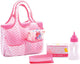 Borsa per pannolini rosa con accessori