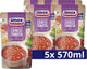 Unox - sopa en bolsa - sopa china de tomate - 5 bolsas x 570 ml
