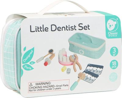 Classic World World Wooden Dentist set in borsa
