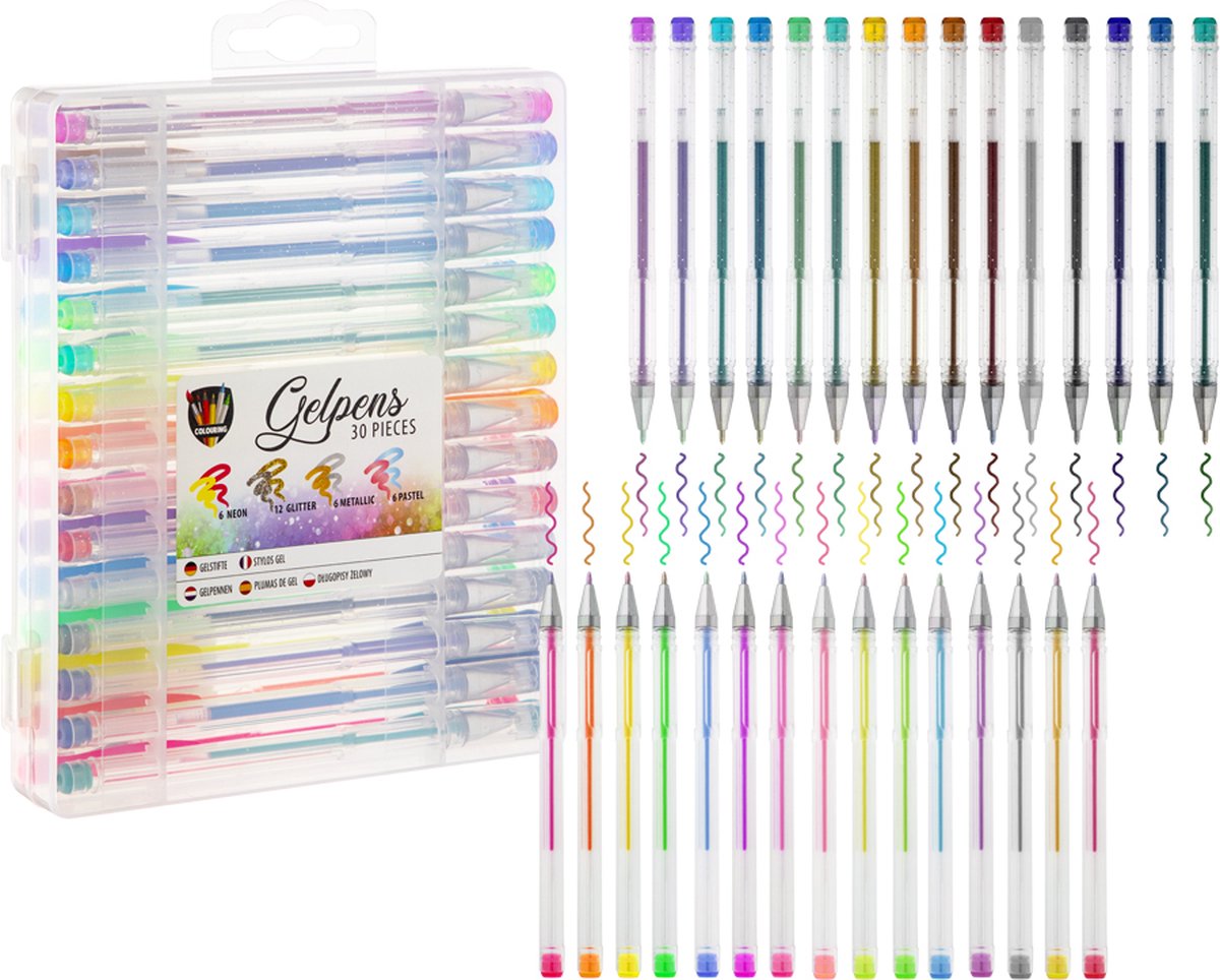 Creative Craft Group Gel Pens Box de almacenamiento, 30.