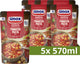 Unox - zuppa extra ricca in busta - concentrato di pomodoro - 5 buste x 570 ml