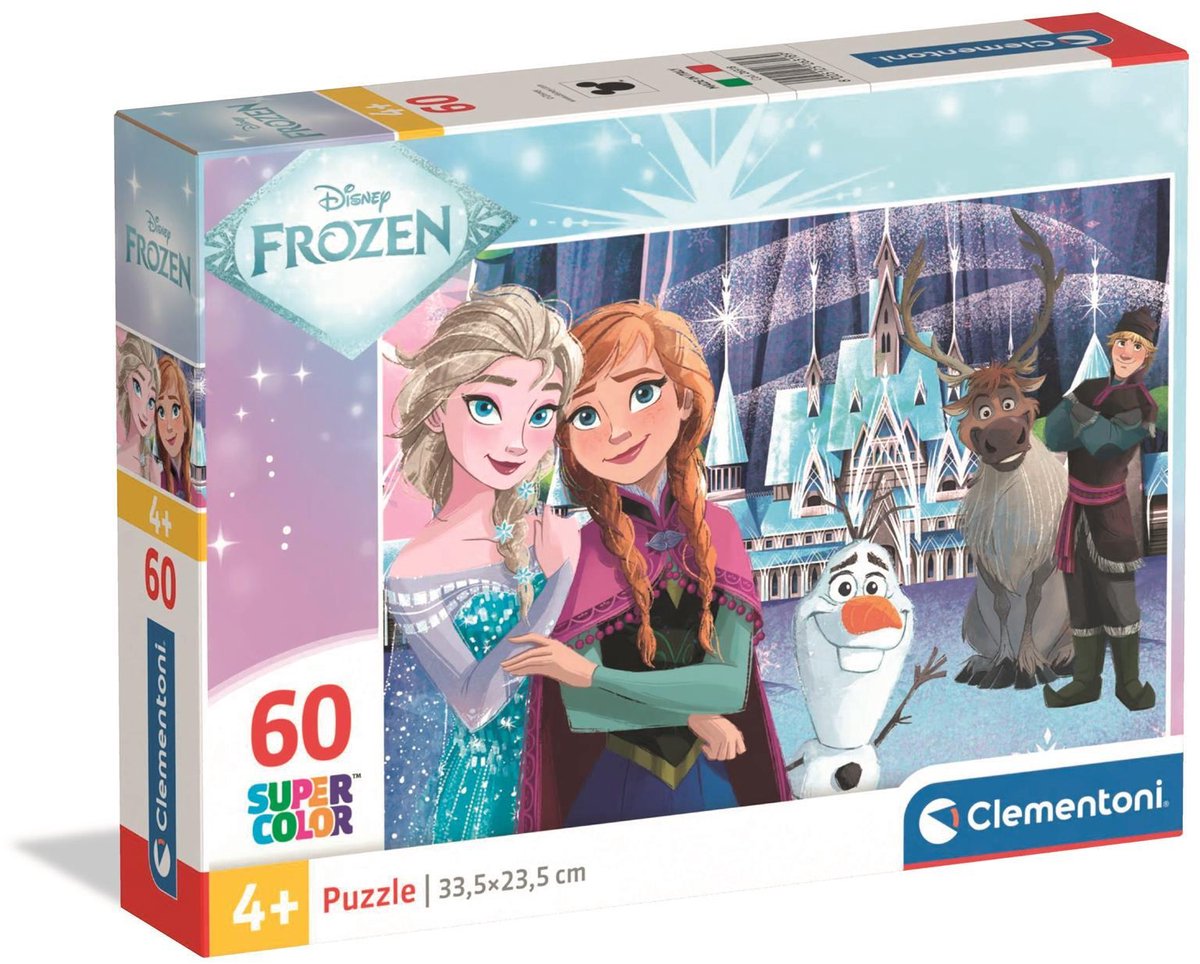 Puzzle per bambini Clementoni Disney Frozen - puzzle 60 pezzi - puzzle e giocattoli educativi - giochi e puzzle per bambini dai 4 anni