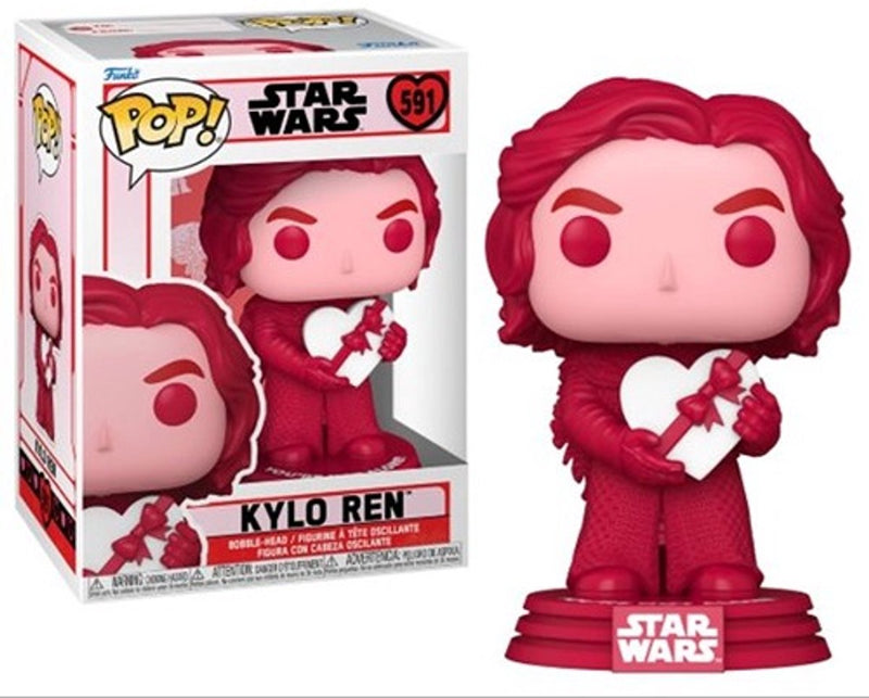 Figura coleccionable funko star wars ¡San Valentín pop! star wars kylo ren 9 cm rosa