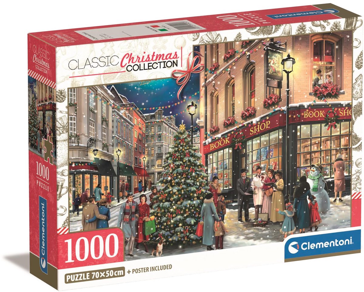Clementoni Puzzle navideño colección clásica navideña - 1000 piezas