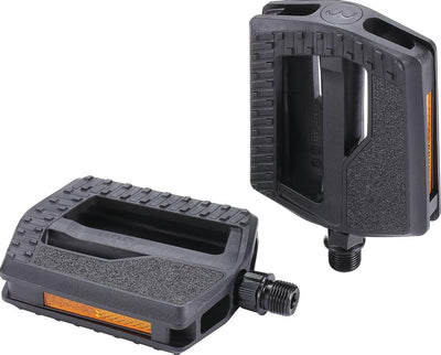 Bbb cycling easybase 2.0 bicycle pedals - non-slip - pedals for city bike e-bike - with reflector - black - bicycle pedals - flat pedals - bpd-48
