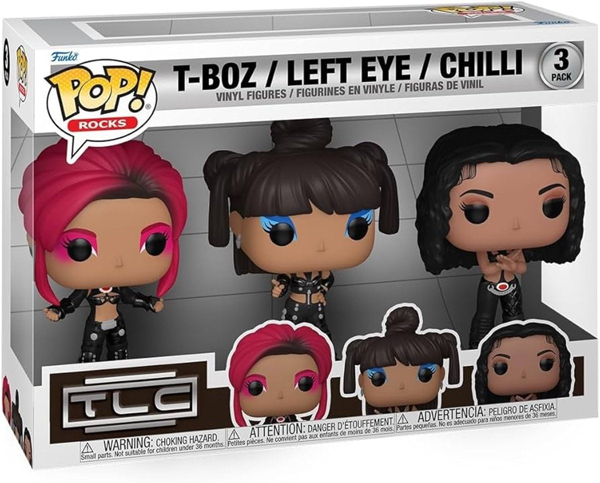 Funko pop rocks: t-boz, left eye, chilli - tlc - pop 3-pack