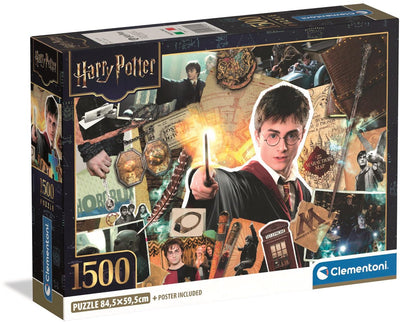 Clementoni - puzzle - 1500 pezzi - scatola compatta Harry Potter