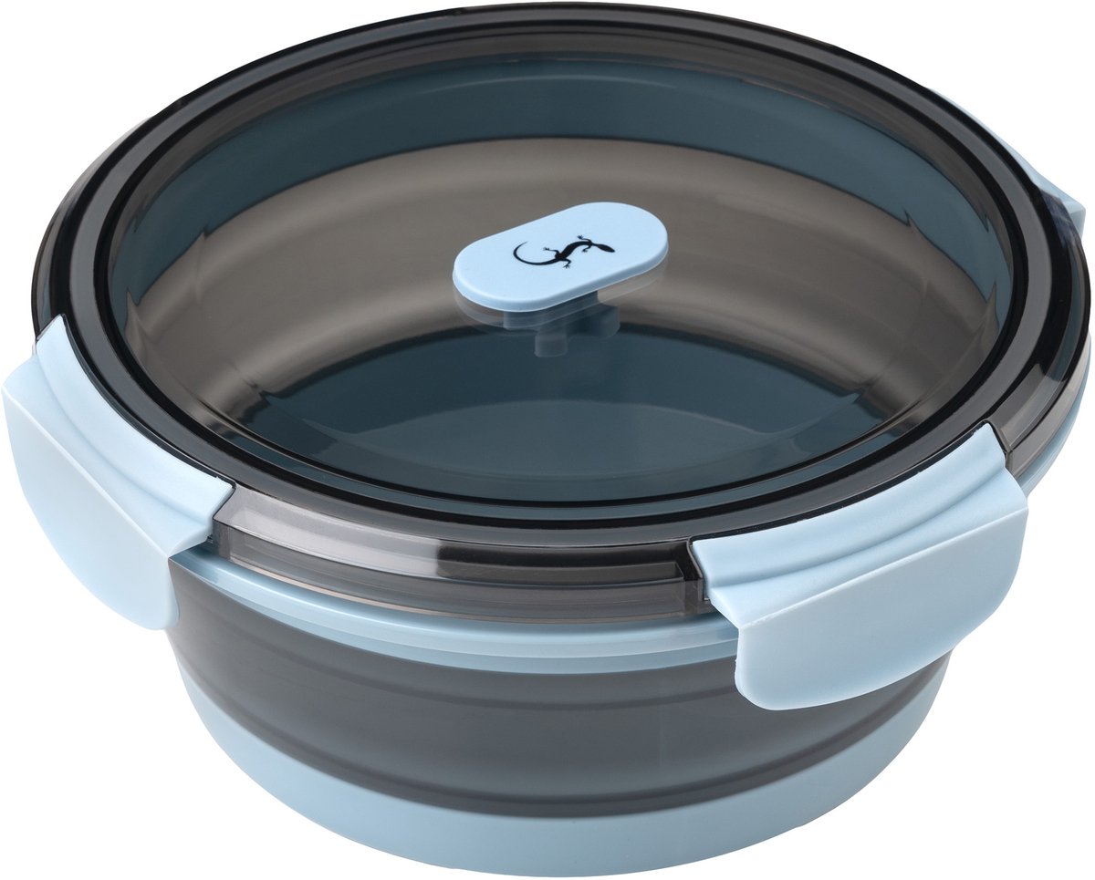 Lurch up down vouwbare lunchbox vierkant uit silicone pp blauwgrijs 700ml